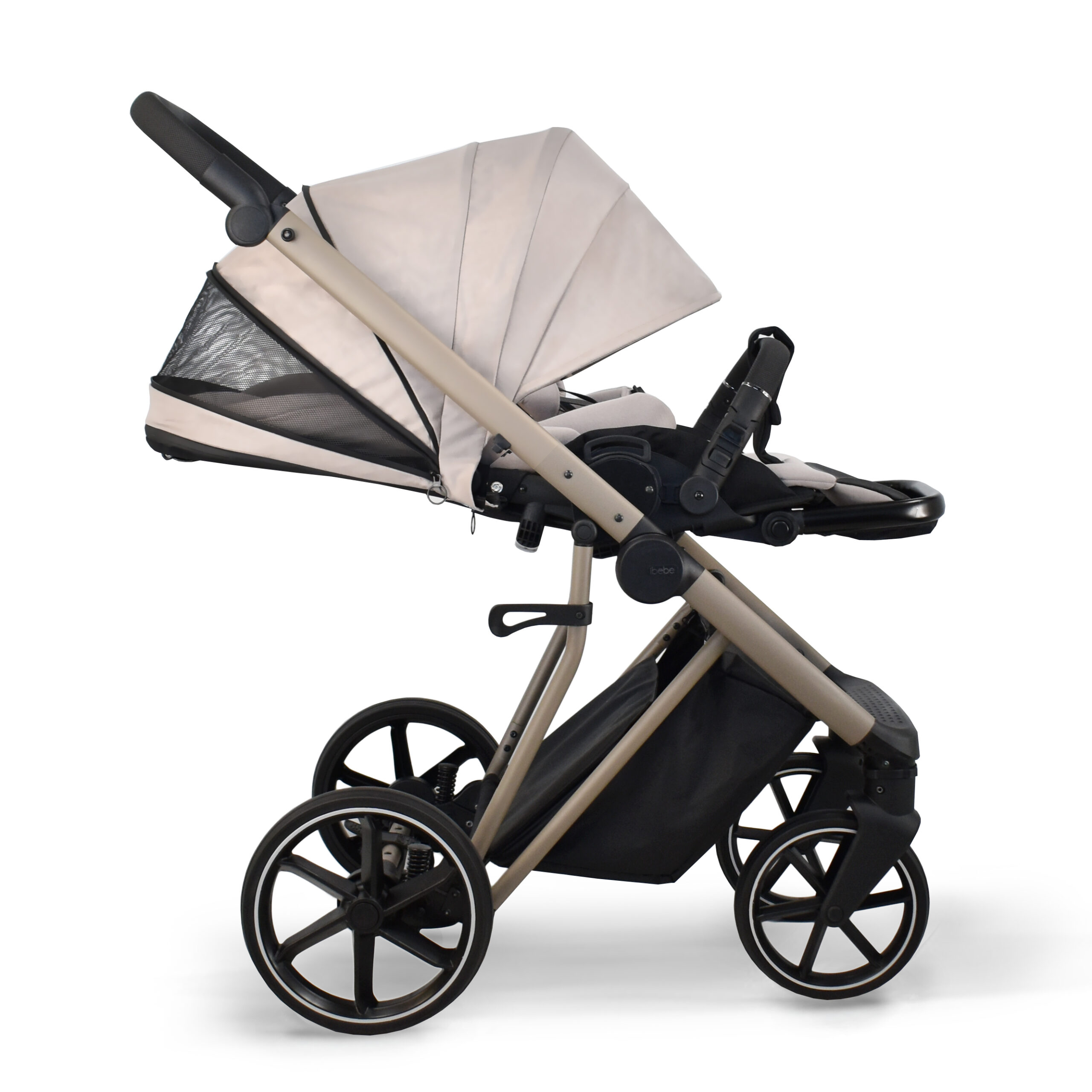 Cărucior pentru copii 2 in 1 iBebe Next2 Beige - Image 34