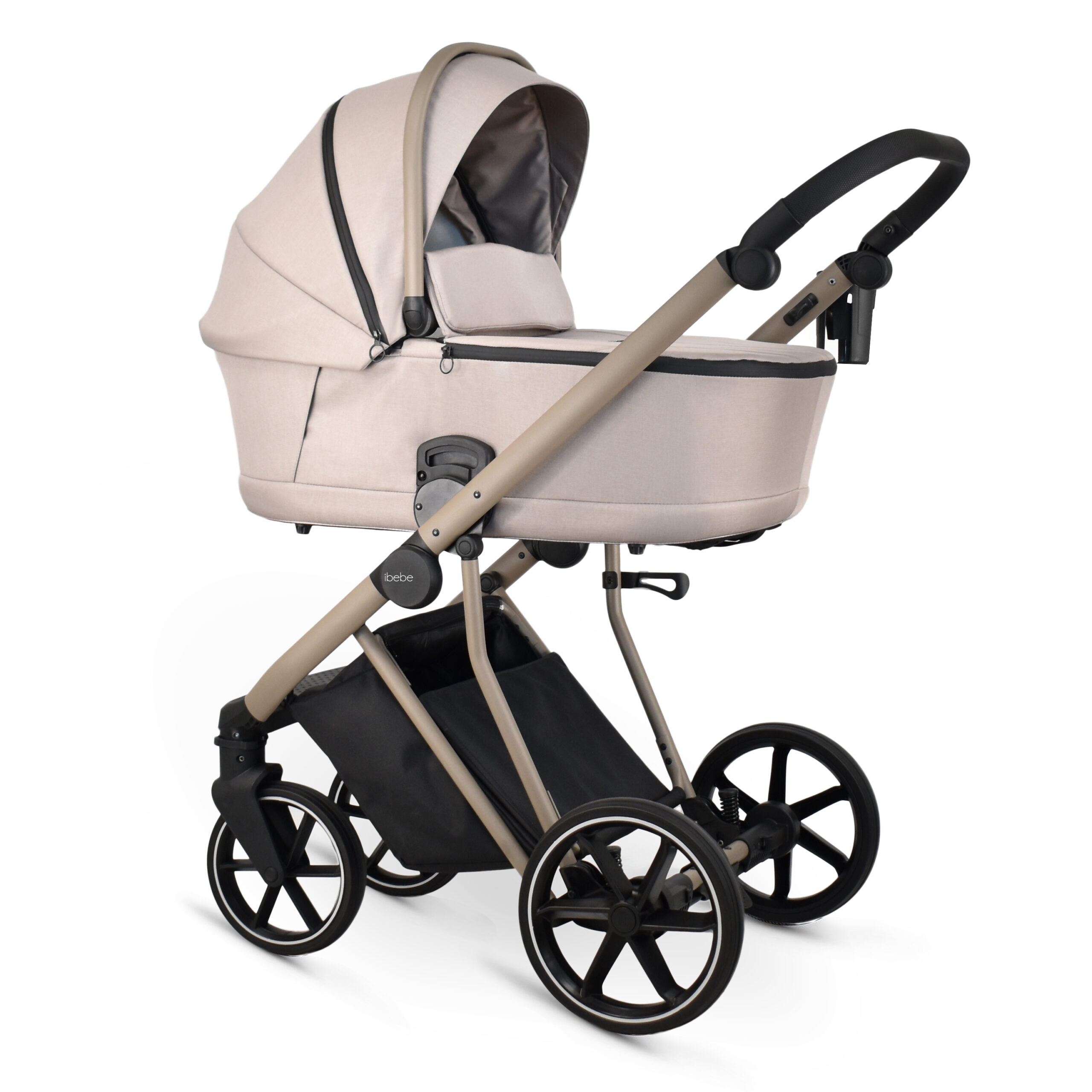 Cărucior pentru copii 2 in 1 iBebe Next2 Beige - Image 2