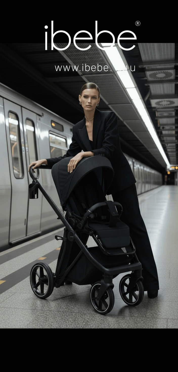 Cărucior pentru copii 2 in 1 iBebe Next2 Black - Image 8