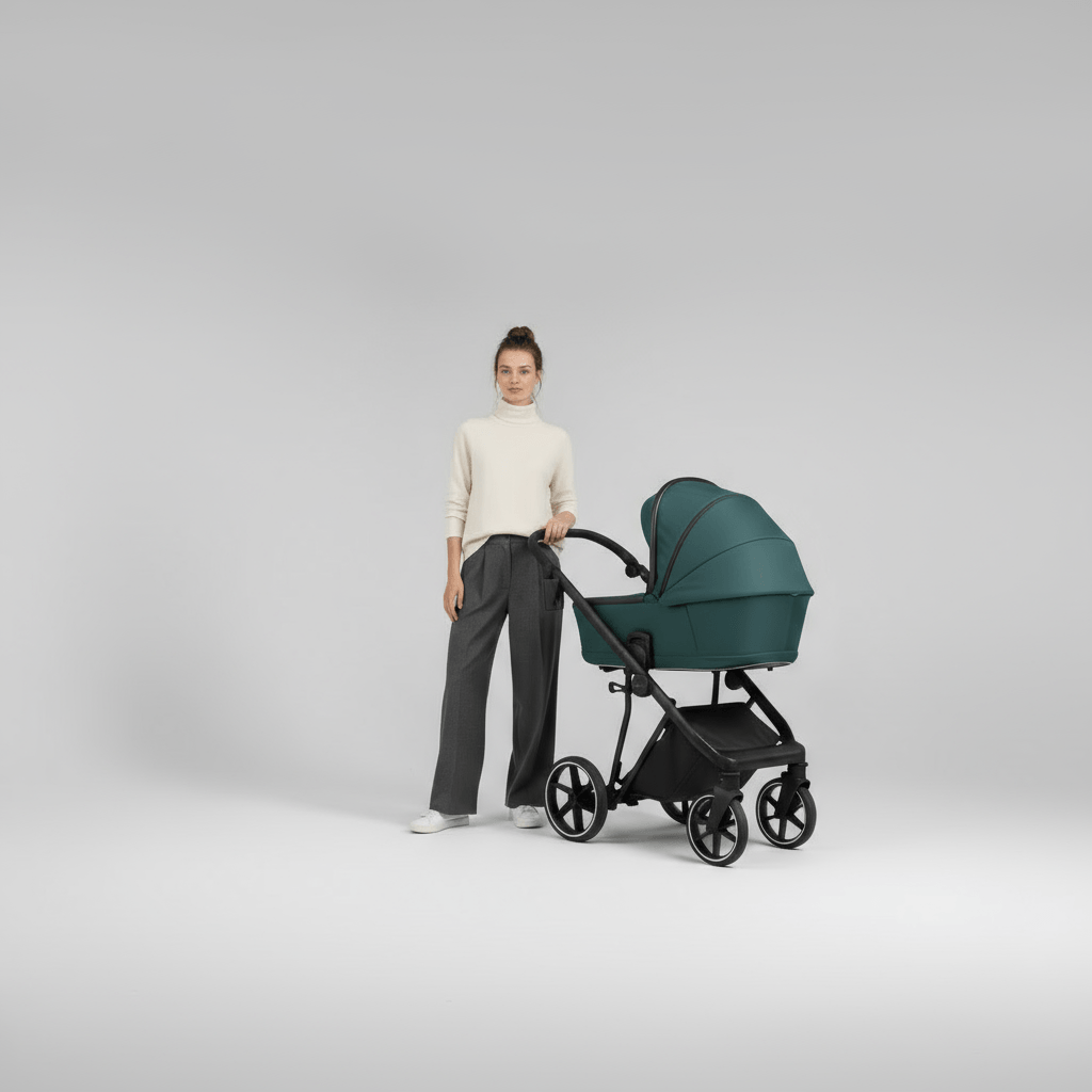 Cărucior pentru copii 2 in 1 iBebe Next2 Green - Image 5